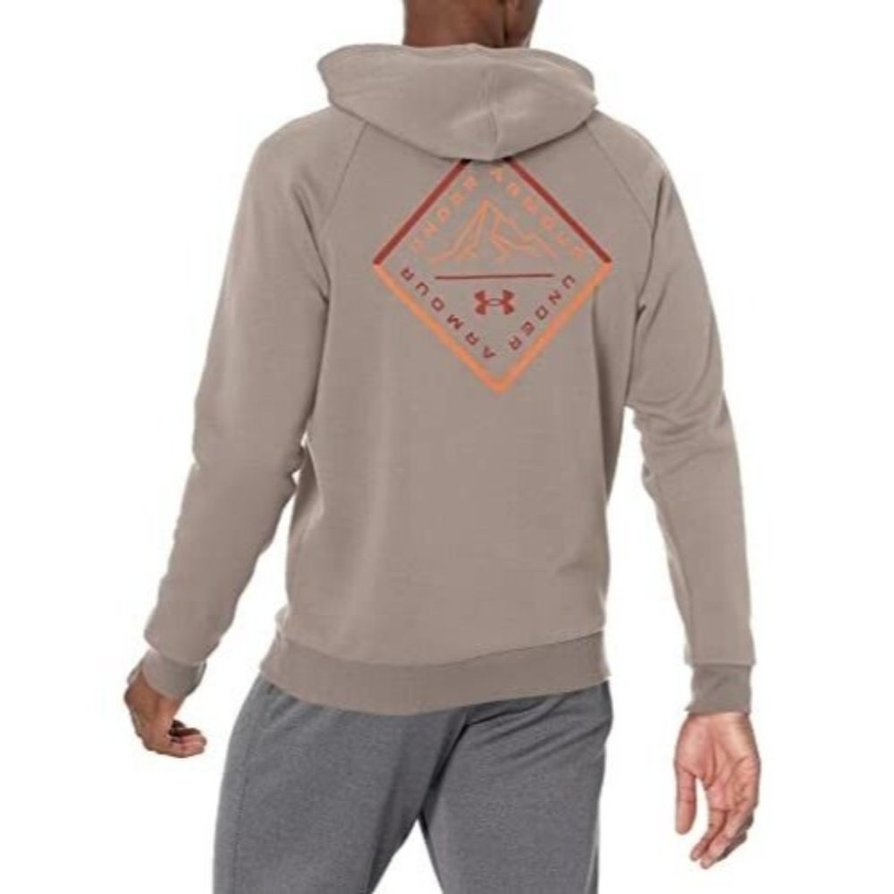 Under Armour 2XL Rival Fleece Gray Mountain Men's hoodie sweatshirt Brand new!